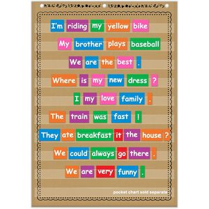 Pocket Chart 10 Pocket Clear PET <b>Material</b> For Classroom Teaching Lessons Home Use Standard Size 3 Inch - Product Image 1