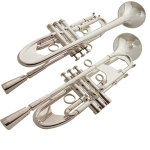 Instrument de <span class=keywords><strong>trompette</strong></span>, B flat, pour les débutants pour apprendre à jouer de la <span class=keywords><strong>trompette</strong></span> lourde plaquée argent dans la bande adulte - Product Image 5