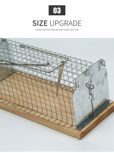 Trampa <span class=keywords><strong>de</strong></span> ratón <span class=keywords><strong>de</strong></span> Base <span class=keywords><strong>de</strong></span> <span class=keywords><strong>madera</strong></span> reutilizable, jaula para ratón <span class=keywords><strong>en</strong></span> vivo - Product Image 3