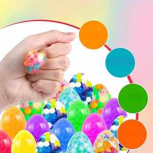 TPR Easter Venting Water - Bead Eggs, Squeeze - and - Play Soft Gel Adult Squeezing Balls, Grape - Style Decompression Toys - Product Image 4