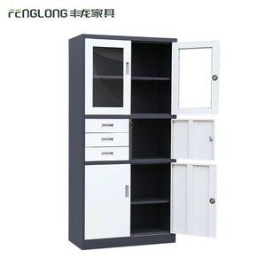 Nhà Máy bán hàng trực tiếp có thể điều chỉnh lớp Tấm ba ngăn kéo năm cửa tủ hồ sơ với khóa chìa khóa - Product Image 1