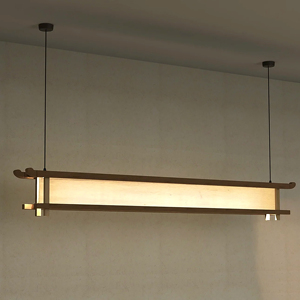 Luminaire suspendu pour îlot de cuisine moderne de luxe, style <span class=keywords><strong>scandinave</strong></span>, lustre linéaire, bande LED de taille moyenne pour <span class=keywords><strong>salle</strong></span> à <span class=keywords><strong>manger</strong></span> et décoration - Product Image 3