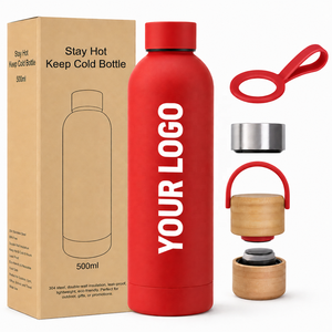 Gourde isotherme réutilisable en acier inoxydable avec logo personnalisé, 500 ml et 750 ml, anti-fuite, pour le voyage, le sport et la boisson - Product Image 1