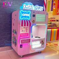 Máquina Expendedora de Algodón de Azúcar Comercial de Alta Capacidad para Carnaval, con Ventana y Alimentación Automática de Azúcar, 300 Piezas