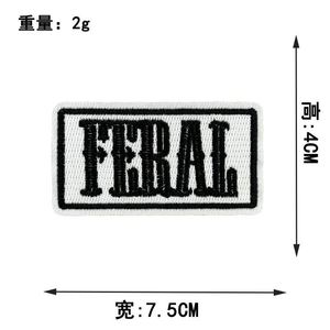 Parches Termoadhesivos Cuadrados Personalizados Bordados de Edición Limitada Feral Hope en Varios Colores para Decoración de Ropa, Sombreros y Bolsos - Product Image 6