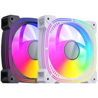 Ventilador de PC ZF120 ARGB de 120 mm, Blanco, PWM, con Espejo Infinito, 20dBA Silencioso, Sincronización de 5V, para Computadoras de Juego, Proveedor OEM al por Mayor