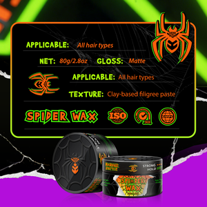 Cire <span class=keywords><strong>coiffante</strong></span> Spider Wax pour barbier, formule sûre et non toxique, marque privée CPNP GMPC BARBERPASSION. - Product Image 3