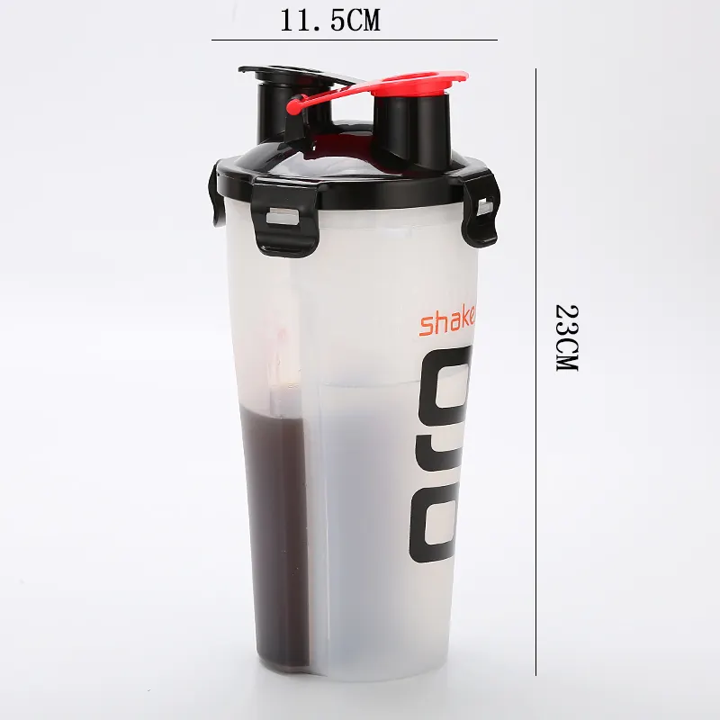 Alto Desempenho Dual Shaker 2 em 1 À Prova De Vazamento Cores Impressionantes Patenteado PRE + Protein Shaker Cup Economize Tempo & Seja Preparado