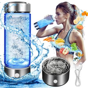 Bouteille Génératrice d'Eau Hydrogénée Intelligente Portable, Ionisateur <span class=keywords><strong>H2</strong></span>, Filtre Alcalin, en Verre - Product Image 1