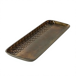 Antique <b>Tray</b> For Snacks Drinks Serving Use Dining Tableware Display Decorative <b>Trays</b> Handmade Food Grade <b>Tray</b> For Cafe Supplies - Product Image 1