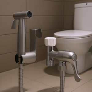 Rociador de bidé portátil de acero inoxidable 304, limpiador de inodoros montado en la pared, diseño minimalista, instalación de un solo orificio - Product Image 2