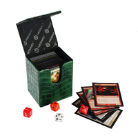 Boîte de rangement pour cartes à collectionner en PU personnalisable et tendance, design à ouverture rabattable pour jeux de société et collection de cartes, boîte de jeu personnalisée