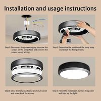 Applique murale LED moderne IP65 36W en aluminium moulé sous pression, montage en surface, plafonnier AC220V, tri-étanche