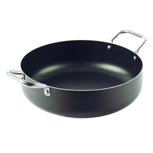 Tegame Alluminio antiadhésif (32cm) 2 poignées acier CHEF LINE Gris foncé D94TE3200 - Product Image 3