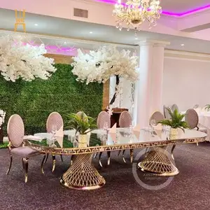 Tavolo ovale dell'hotel di evento di nozze dell'acciaio inossidabile della sala di banchetto dell'hotel di lusso