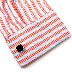 Boutons de manchette de style français, classiques, minimalistes, noirs, carrés, élégants pour hommes, boutons de manchette de haute qualité - Product Image 5