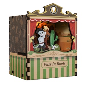 Boîte à musique en bois à manivelle de la boîte à musique <span class=keywords><strong>Pinocchio</strong></span> pour cadeau - Product Image 3