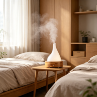 Diffuseur d'arômes ultrasonique, machine à parfum aux huiles essentielles avec lumière nocturne colorée, humidificateur d'aromathérapie de bureau pour la maison