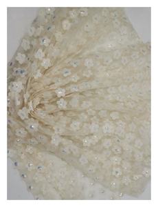 सफेद रंग 3D फूल और सेक्विन मनका कढ़ाई दुल्हन शादी की पोशाक और घूंघट कपड़े बच्चों बाल गौण स्कर्ट - Product Image 5