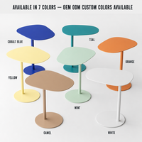 Table d'appoint de canapé design danois, table basse, petite table, luxe léger, coins mobiles, style nordique