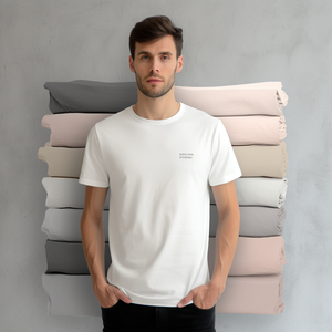 Camiseta de algodón 100% de alta calidad para hombre, logotipo personalizado, ropa de calle esencial de gran tamaño, camisetas con logotipo de talla grande personalizado, patrón sólido - Product Image 3