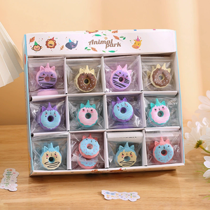 Goma de Borrar de Dibujos Animados al por Mayor Set de Papelería y Útiles Escolares para Estudiantes Goma de Borrar DIY con Simulación de Comida Tipo Dona - Product Image 2