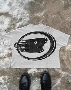 Camiseta Modal con Estampado de <span class=keywords><strong>Anime</strong></span>, Diseño Vintage con Lavado Ácido, Impresión Personalizada para Hombre, Estilo Urbano - Product Image 3