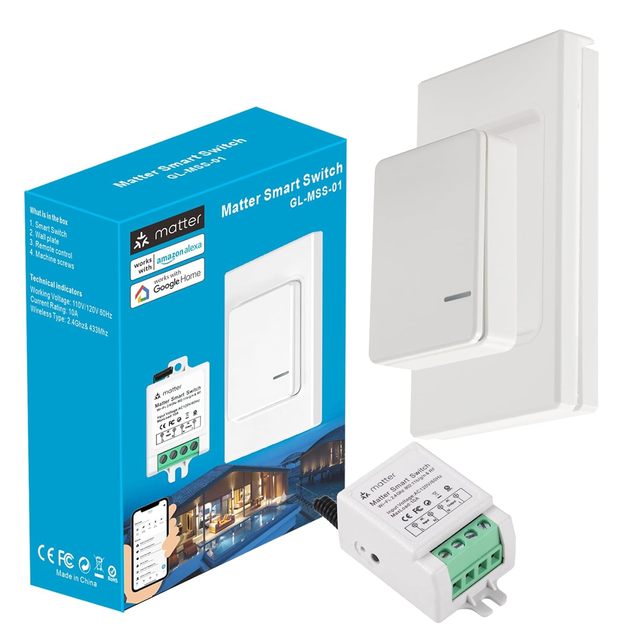 GLC Mini 120v Ac Light Switch Wifi Smart Wall Switch with 220v Remote Control for Smart Home System
