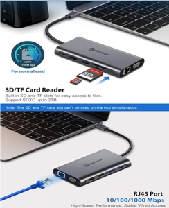 11 in 1 <span class=keywords><strong>USB</strong></span>-C アルミニウム製ドッキングステーション、トリプルHDMI、VGA、<span class=keywords><strong>USB</strong></span> C ディスプレイドック付き - Product Image 6