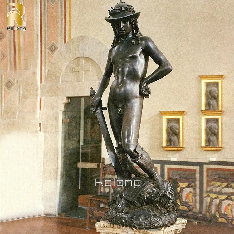 Célèbre Statue de David en Bronze, en métal, Cooper, homme nu, classique, grand Donatello