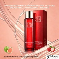 Natuurlijke Biologische Fruit Verstevigende Hydraterende Gezichts Toner Tremella Dragon Pitaya Litchi Guava Extracten Gist Hydraterende Frisse Liftende