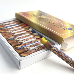 Ensemble de peinture artistique pour enfants, crayons de dessin multicolores très vendus, 12 couleurs non toxiques, pastel à l'huile pour la peinture des enfants - Product Image 5