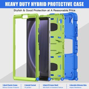 Étui pour <span class=keywords><strong>tablette</strong></span> Samsung Galaxy Tab A9 8.7 SM-X110 X115, protection intégrale hybride, rotation à 360°, béquille, sangle - Product Image 4