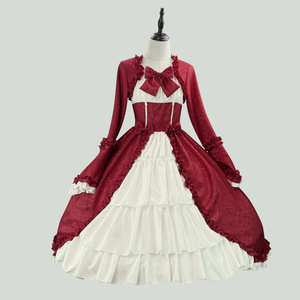 Robes gothiques, <span class=keywords><strong>robe</strong></span> de princesse lolita, manches longues, plusieurs couches, vintage, costume de cosplay d'Halloween pour femmes - Product Image 1