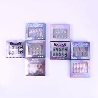 Boîte de papier à fenêtre laser personnalisée en gros pour blush crème pour les yeux emballage portable pour les ongles avec blister transparent Type de boîte dossier