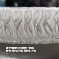 Tissu en fibre de verre creuse 3D, tissu tissé en fibre de verre uniaxiale en rouleau pour casques, planches de surf et planches de ski