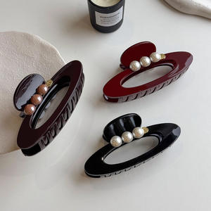 Pinces <span class=keywords><strong>à</strong></span> cheveux Kinling style coréen élégant grande taille <span class=keywords><strong>chignon</strong></span> ovale <span class=keywords><strong>perle</strong></span> - Product Image 3