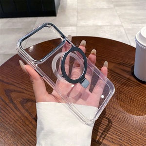 Funda Magnética Mate Transparente de Acrílico Antigolpes con Soporte Metálico para Lentes, para iPhone 17, 17 Air, 16, 15, 14, 13, 12 Pro Max - Product Image 5