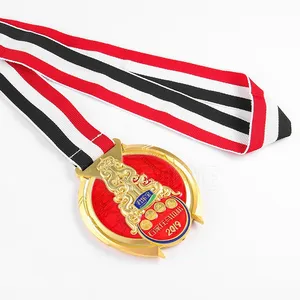 Custom 3D Earth Shaped Die Cast Gold Medals for Graduation