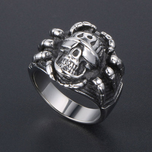 Skull <b>Titanium</b> Steel <b>Ring</b> Men's Index Finger Jewelry Gift SA441 - Product Image 1