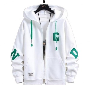 Sudadera con capucha personalizada con cremallera completa, 100% algodón, ecológica, con estampado, estilo vintage, lavado ácido, desgastada, para hombre - Product Image 3