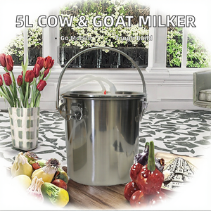 Nueva Máquina Portátil de Ordeño de 5L de Acero Inoxidable para Vacas y Cabras con Bomba de Vacío y 1 Año de Garantía - Product Image 3