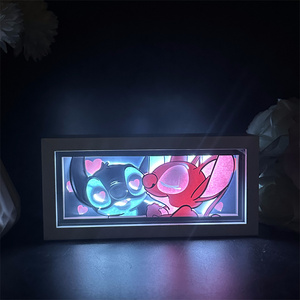 3D Illusion Stitch Ánh Sáng Ban Đêm Cảm Ứng Thông Minh & Điều Khiển Từ Xa Hình Chữ Nhật Phòng Trang Trí Nội Thất Đèn Sinh Nhật Ngày Valentine & Món Quà Giáng Sinh - Product Image 1