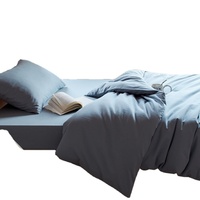 Ensemble de literie de luxe 4 pièces, imprimé moderne, taille King, drap-housse et taies d'oreiller, collection complète pour la chambre à coucher