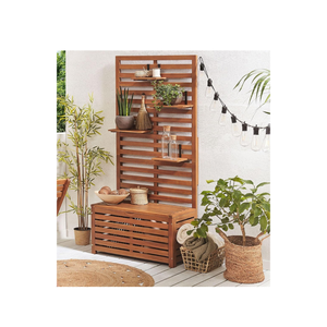 Support pour plantes en acacia 2 H170 x D46 x L80 cm Teinte huileuse Intérieur Vietnam Pots et jardinières pour fleurs et plantes vertes Jardin - Product Image 4