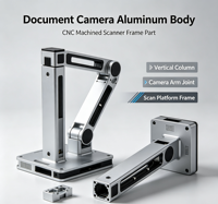 Échantillons de caméra documentaire en aluminium, scanner de bureau personnalisé, service de traitement de précision de cadre en alliage d'aluminium usiné CNC