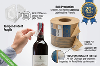 Etiqueta NFC a Prueba de Manipulaciones Directa de Fábrica para Vino y Licores, Etiqueta de Seguridad NTAG 424 DNA, Verificación Antifalsificación Personalizada