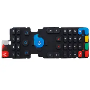 Tombol Remote Keypad silikon cetak sutra untuk TV tombol bantalan jarak jauh karet silikon tombol kunci untuk peralatan rumah tangga