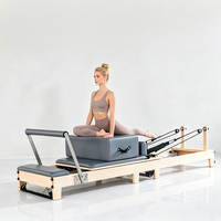 Nouveau Reformer Pilates Commercial en Bois d'Érable Certifié CE 2026 pour Studio Commercial – Machine Pilates Pliante