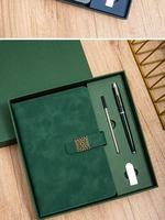 Lot de stylos de luxe USB 16G/32G en gros, ensemble personnalisé pour cadeau d'entreprise pour hommes, carnet A5 à feuilles mobiles, agenda, planificateur, impression typographique